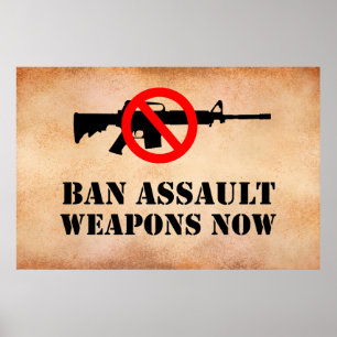 Póster Prohibir las armas de asalto