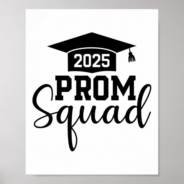 Póster Prom Squad 2025 Graduado Graduado Graduado Cl De 2 (Frente)