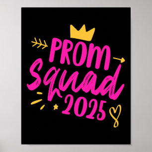 Póster Prom Squad 2025 Queen School Graduation Senior Fri