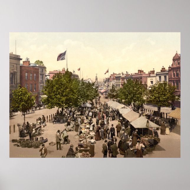 Póster Promenade - Día del Mercado, Taunton, Somerset, In (Frente)