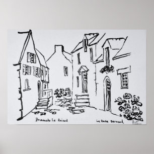 Póster Promenade du Ruicard   La Roche-Bernard, Bretaña