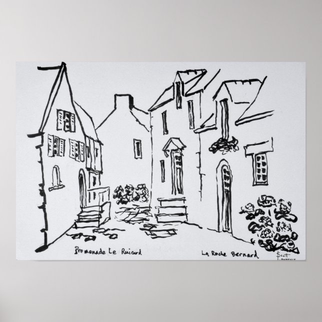 Póster Promenade du Ruicard | La Roche-Bernard, Bretaña (Frente)