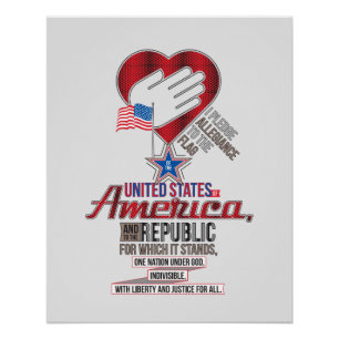 Póster Promesa de Lealtad de los Estados Unidos