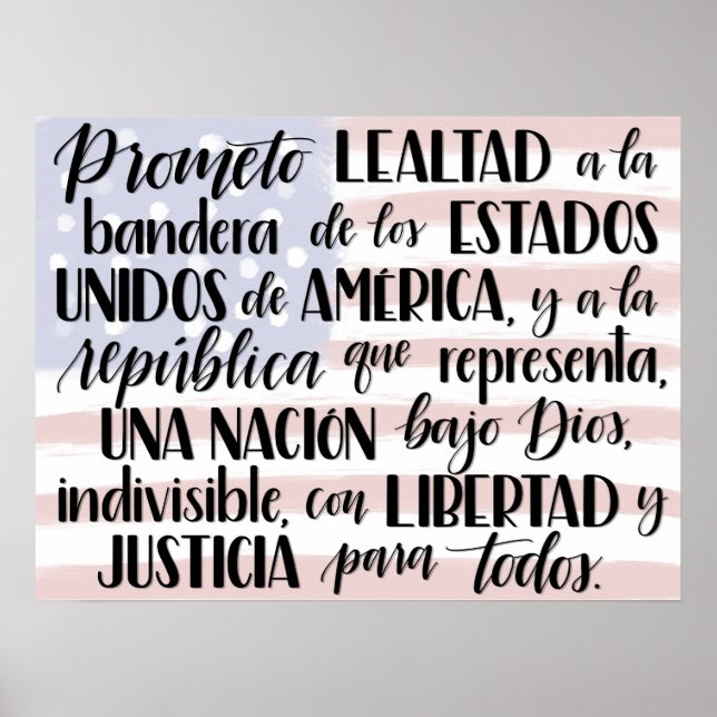 Póster Promesa de Lealtad en español (Frente)
