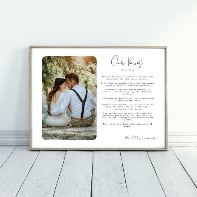 Póster Promesas de Boda con regalo de aniversario foto Im (Subido por el creador)