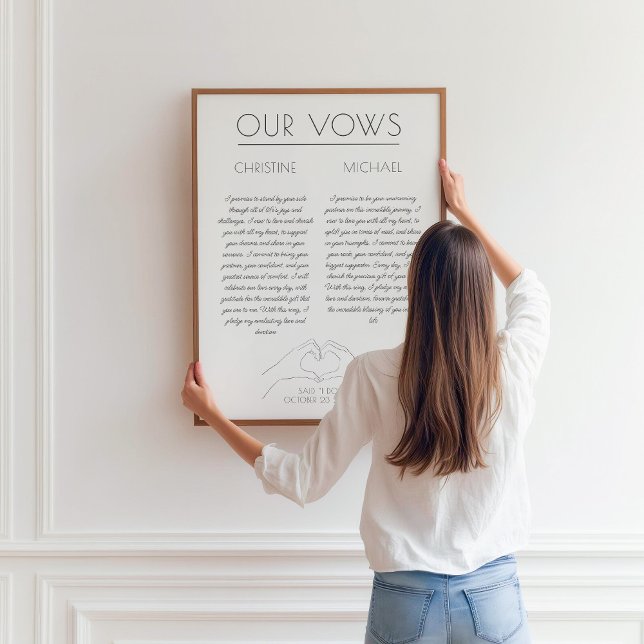 Póster Promesas de Boda | Regalo de Primer Aniversario (Subido por el creador)