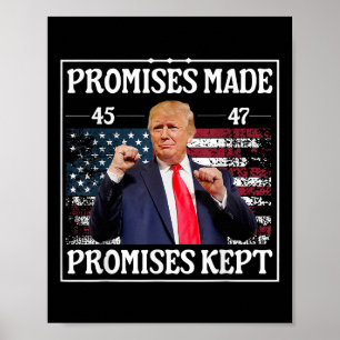 Póster Promesas hechas Cumplieron con Trump