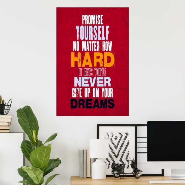 Póster - Prométete a ti mismo (Oficina en casa)