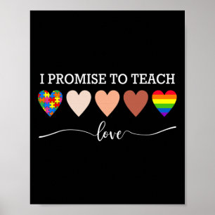 Póster Prometo Enseñar Amor Autismo Conciencia Africana L