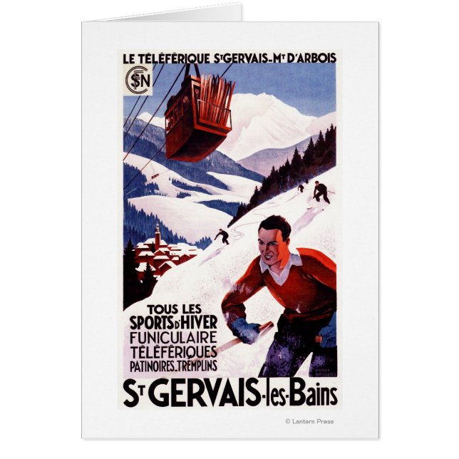 POSTER Promo de Autos de Cable de Ferrocarril SNCF (Frente)