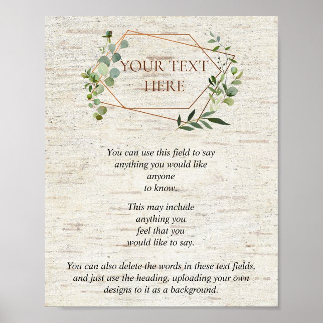 Póster Promo Poster Copper Geometric Greeneration Birch (Frente)