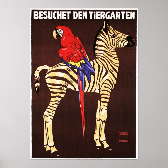 Póster Promoción de Besuchet Den Tiergarten Alemania ZOO  (Frente)