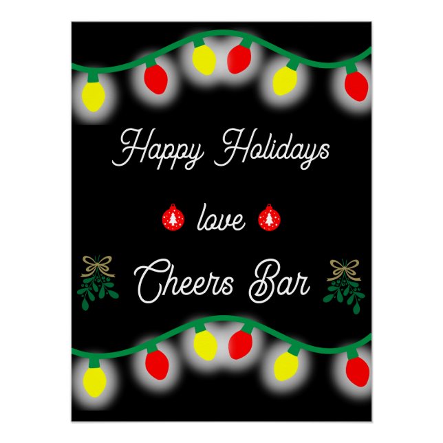 Póster Promoción de Hora Feliz Fiesta de navidades (Anverso)