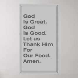 Póster Promoción De Las Bendiciones Alimentarias