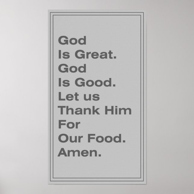 Póster Promoción De Las Bendiciones Alimentarias (Frente)