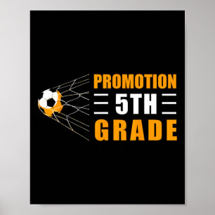 Póster Promoción de niños 5º grado Fútbol de vuelta a la