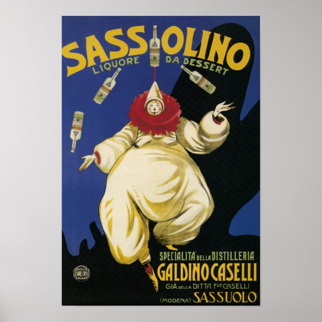Póster Promoción de Sassolino Liquore da Dessert (Frente)