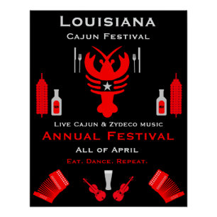 Póster Promoción del Evento del Festival Cajún y Criollo