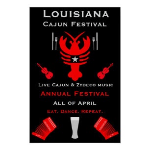 Póster Promoción del Festival Cajún