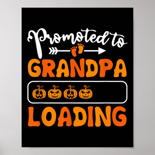 Póster Promocionado Al Abuelo Cargando Calabaza Halloween (Frente)