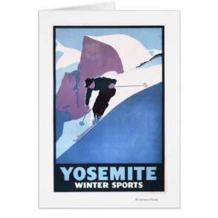 Poster promocional de esquí de los deportes de
