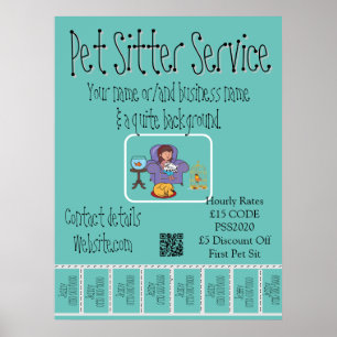 Póster Promocional de Publicidad Servicio de Niñer