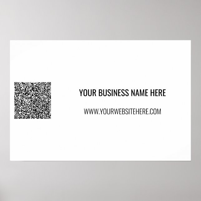 Póster promocional de su código QR y texto persona (Frente)