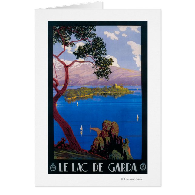 Poster promocional de viajes en el lago Garda (Frente)