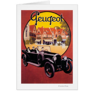 Poster promocional del automóvil de Peugeot