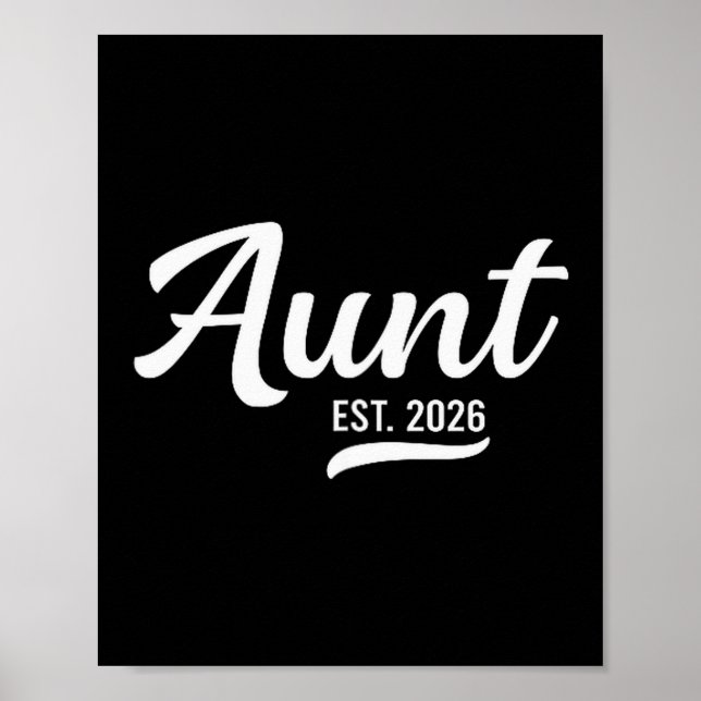 Póster Promoted To Aunt Est. 2026 Auntie 2026 Loading New (Frente)