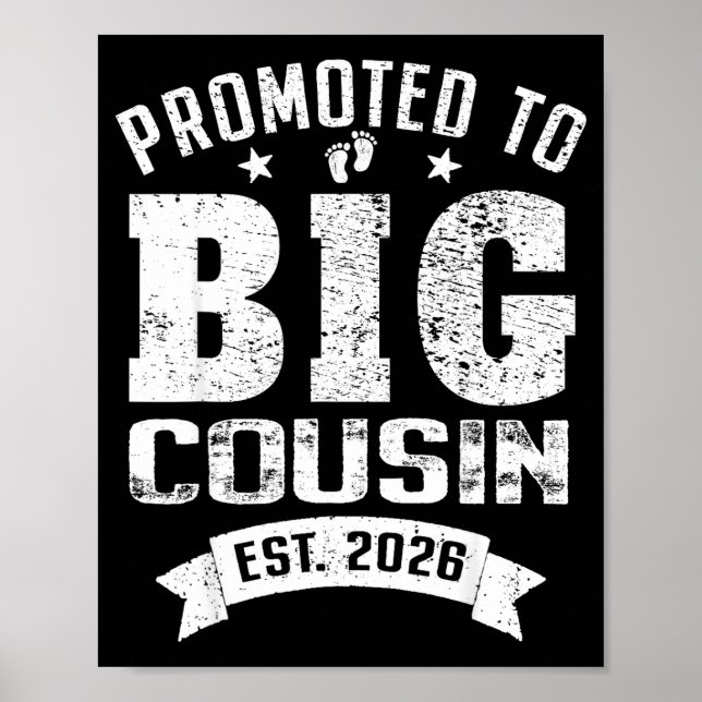 Póster Promoted To Big Cousin 2026 Cool Cousin Baby Annou (Frente)