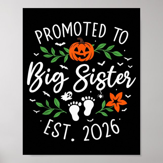 Póster Promoted To Big Sister 2026 Pregnancy Announcement (Frente)