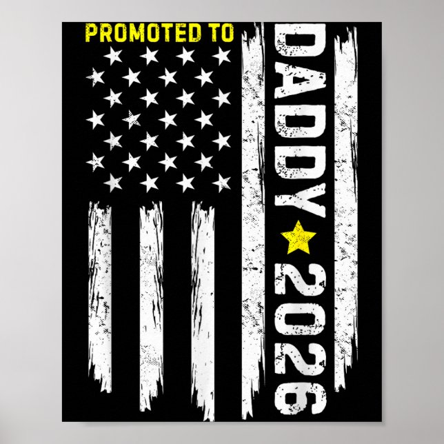 Póster Promoted To Daddy Est 2026 Soon To Be Dad New Fath (Frente)
