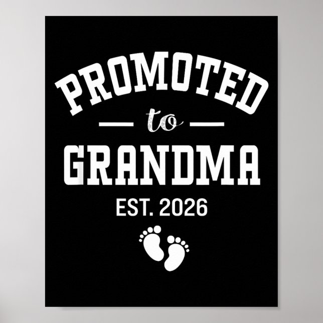 Póster Promoted To Grandma 2026 First Time Grandmother Wo (Frente)