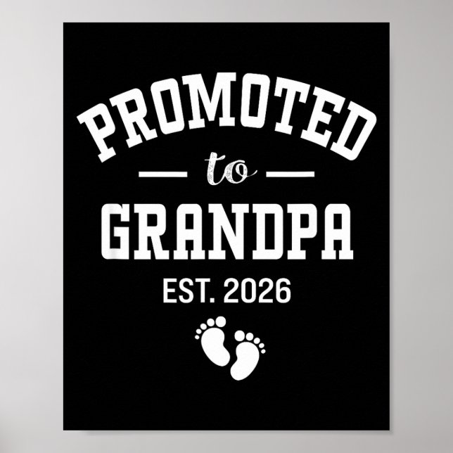 Póster Promoted To Grandpa 2026 First Time Grandfather Me (Frente)