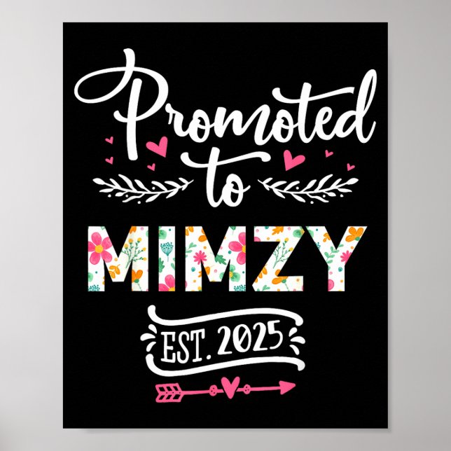 Póster Promoted To Mimzy 2025 Cute Pregnancy Announcement (Frente)