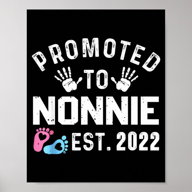 Póster Promoted To Nonnie Est 2022 Funny New Nonnie  (Frente)