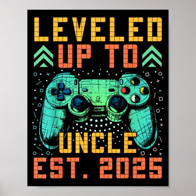 Póster Promoted To Uncle 2025 Leveled Up To Uncle Est 202 (Frente)