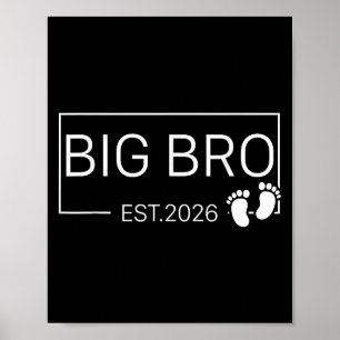 Póster Promovido A Big Bro Est 2026 New Brother Baby Anno
