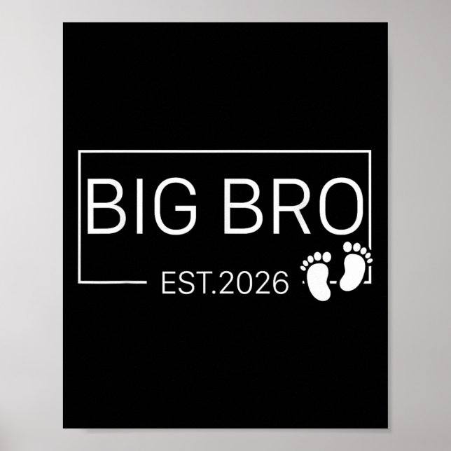 Póster Promovido A Big Bro Est 2026 New Brother Baby Anno (Frente)