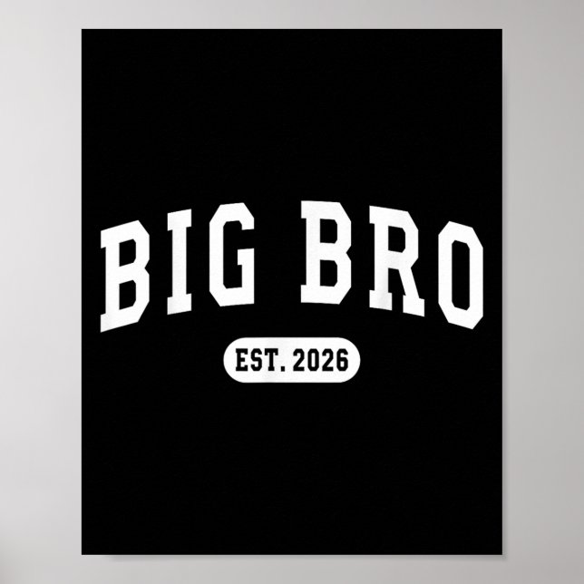 Póster Promovido A Big Bro Est 2026 New Brother Baby Anno (Frente)