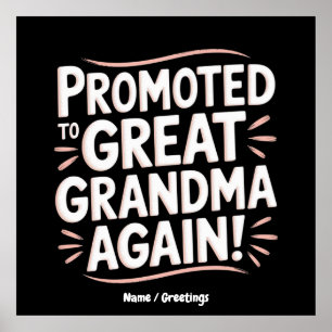 Póster Promovido a la abuela otra vez regalo divertido de