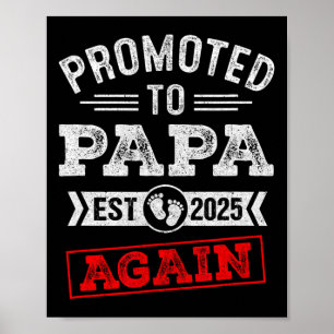 Póster Promovido A Papa De Nuevo 2025 Invitación De Embar