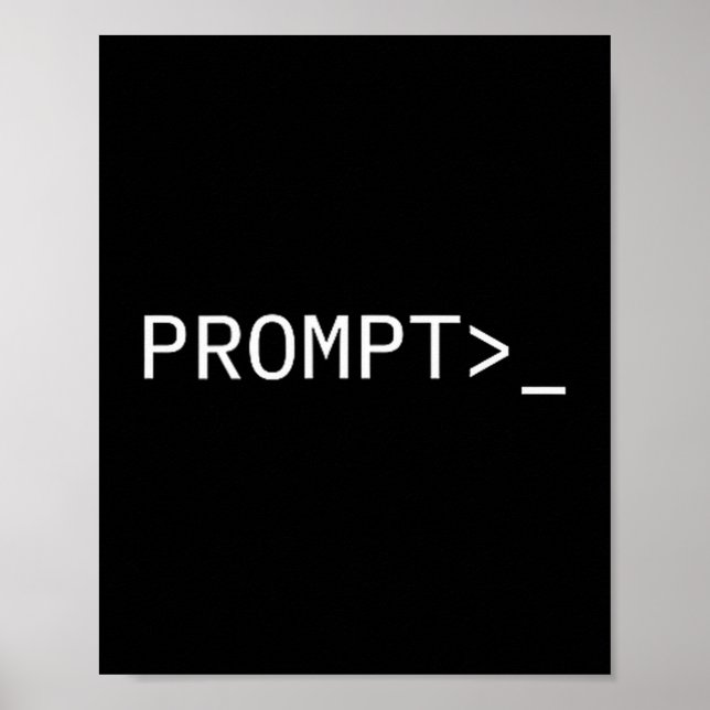 Póster Prompt Coder Gift For Ai Prompt Engineer &amp; Hac (Frente)