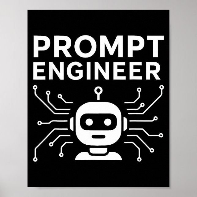Póster Prompt Engineer Apparel Funny Ai Tech Humor Gift  (Frente)