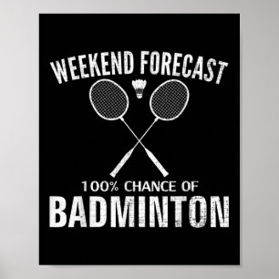 Póster Pronóstico de fin de semana de bádminton jugador d