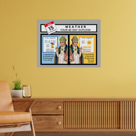 Póster Pronóstico del tiempo del día de San Swithin