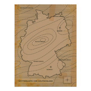 Póster Pronóstico del tiempo en Alemania