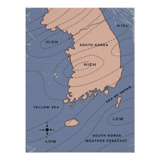 Póster Pronóstico meteorológico de Corea del Sur