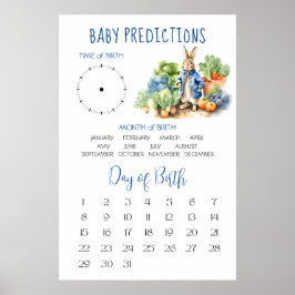 Póster Pronósticos de natalidad en la ducha de bebé de co